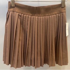 Beyond Yoga Brown “If You Pleats” Mini Skort